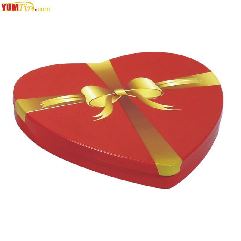 heart shaped chocolate gift tin box