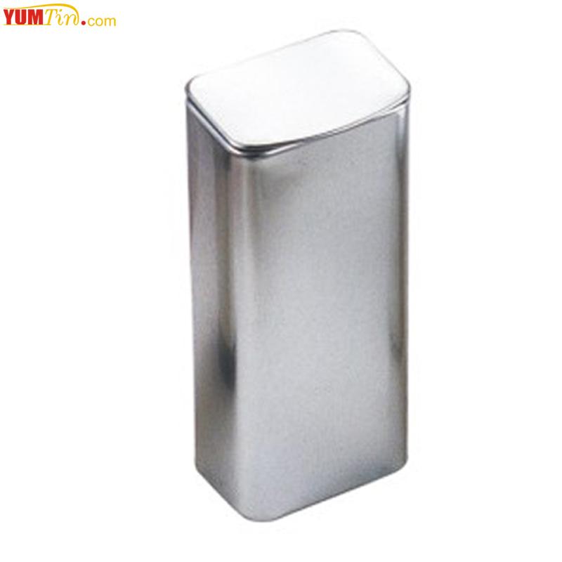 Silver rectangular mint tin bo