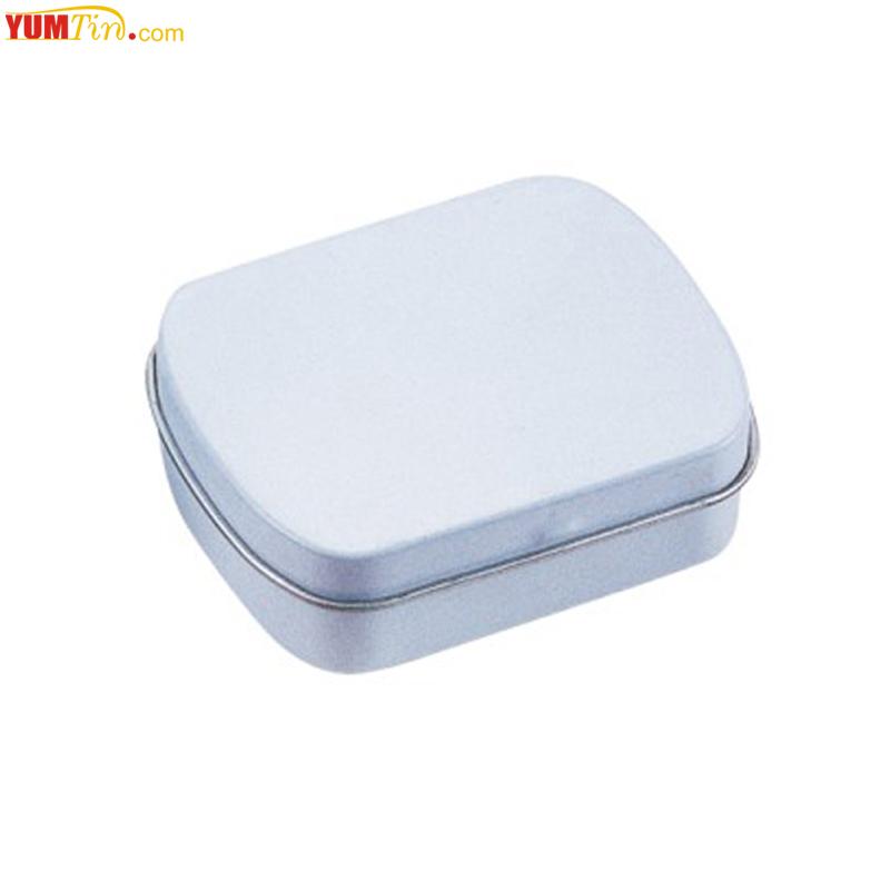Small white mint tin box