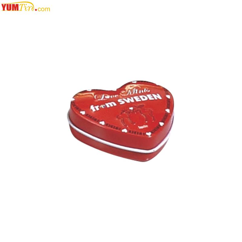Heart candy tin box