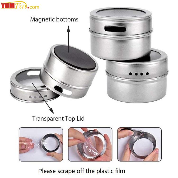 Magnetic spice tin box