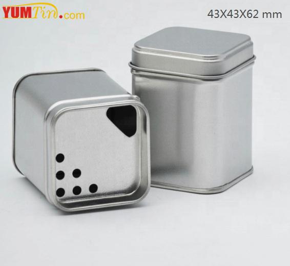 Square spice tin box