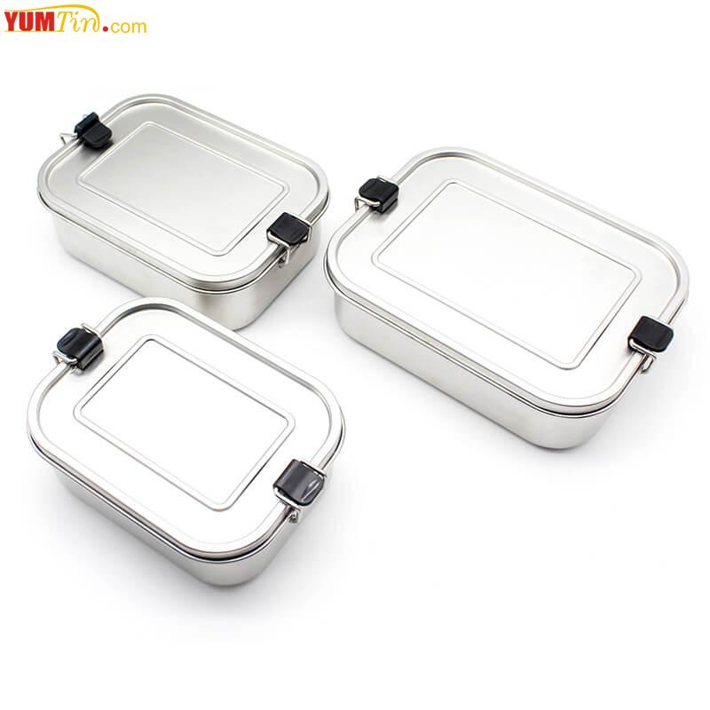 plain stainless steel lunch box