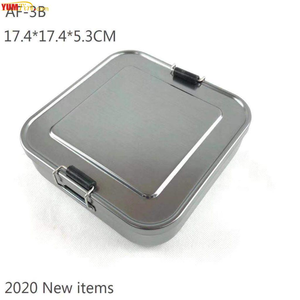 Square aluminum lunch box